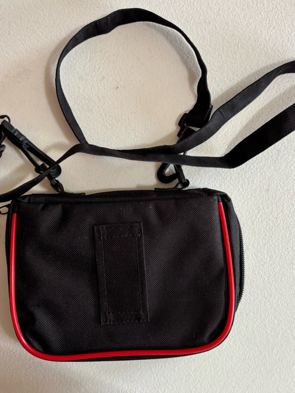 Disney Black Crossbody Bag with Mickey Pin Trading Patch and Red Piping - Picture 4 of 6